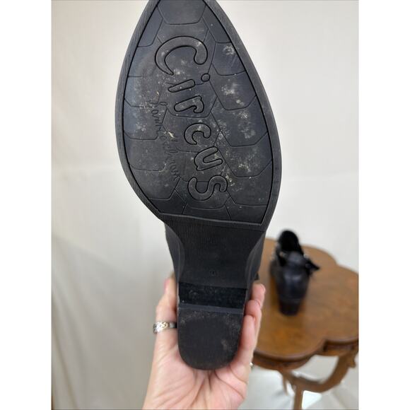Sam Edelman Black Bootie Circus Studded Ankle Boots Womens Size 9.5 Ladies Shoes - Picture 7 of 7